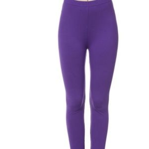 Purple plus size leggings